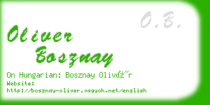 oliver bosznay business card